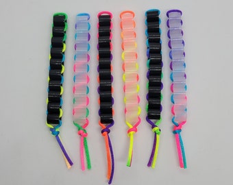 Big Bead Neon Rainbow Cord Fidget