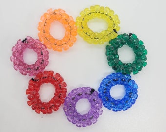 Beaded Finger Ring Fidget | Tri Bead Elastic Fidget | 7 Color Options!