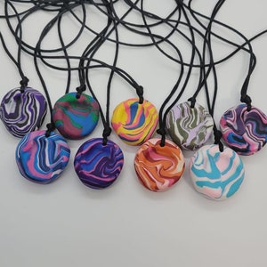 Pride Worry Stone Fidget Necklace | 19 Pride Flags!