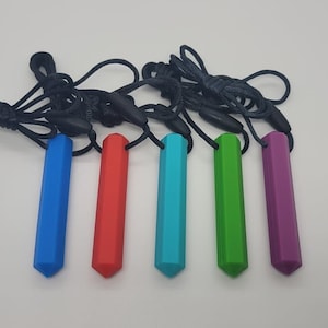 Long Gem Sensory Fidget Necklace