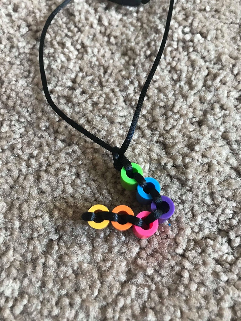 Small Beaded Fidget Necklace Etsy