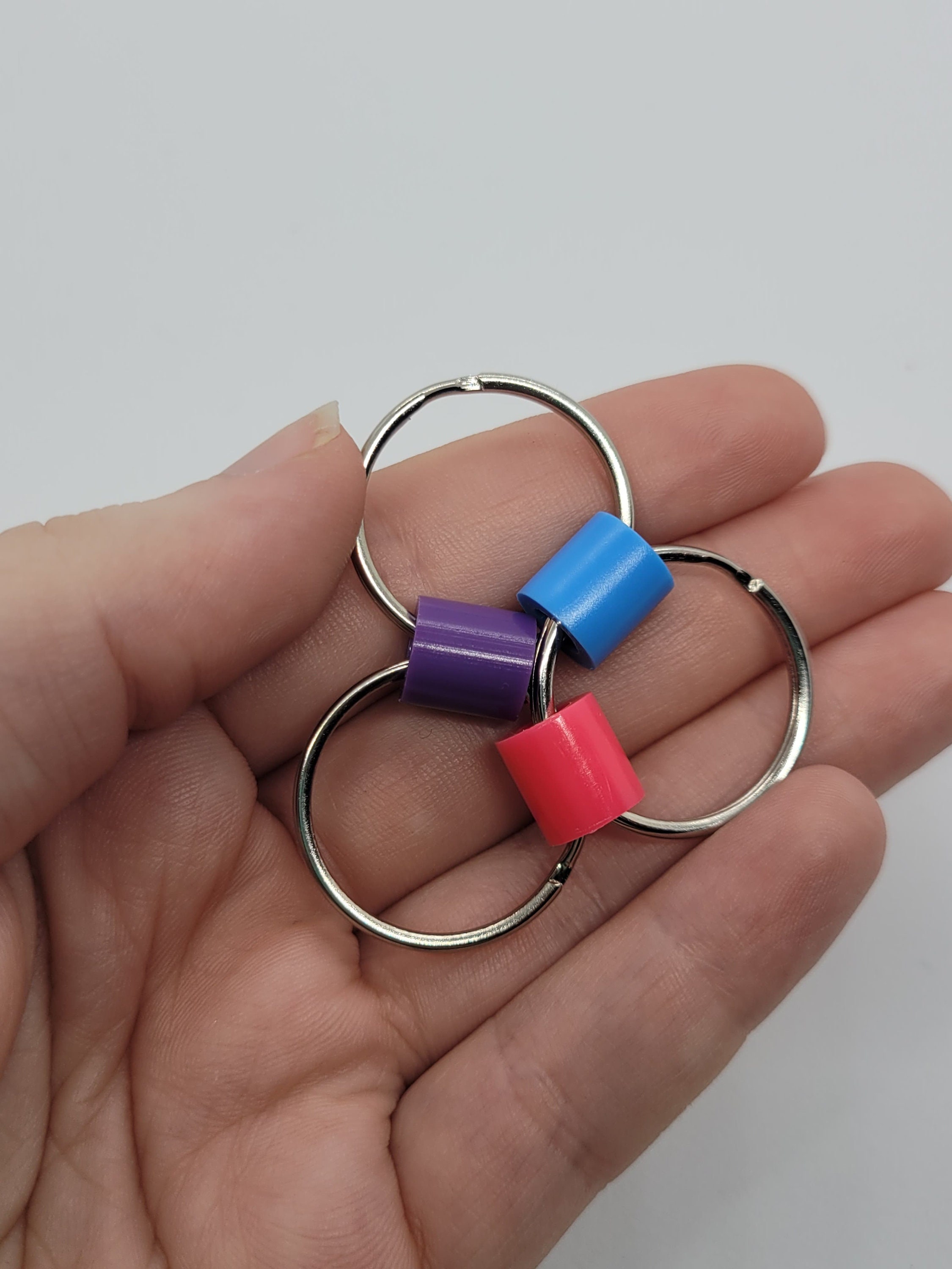 Bi Pride Fidgets Keychains Worry Stone Key Ring Fidget Etsy