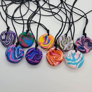 Pride Worry Stone Fidget Necklace | 19 Pride Flags!