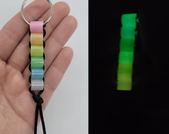 Glow in the Dark Big Bead Fidget Keychain
