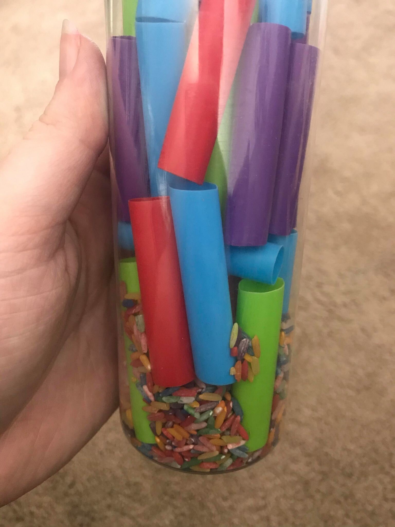 Rain Stick Sensory Bottle Etsy