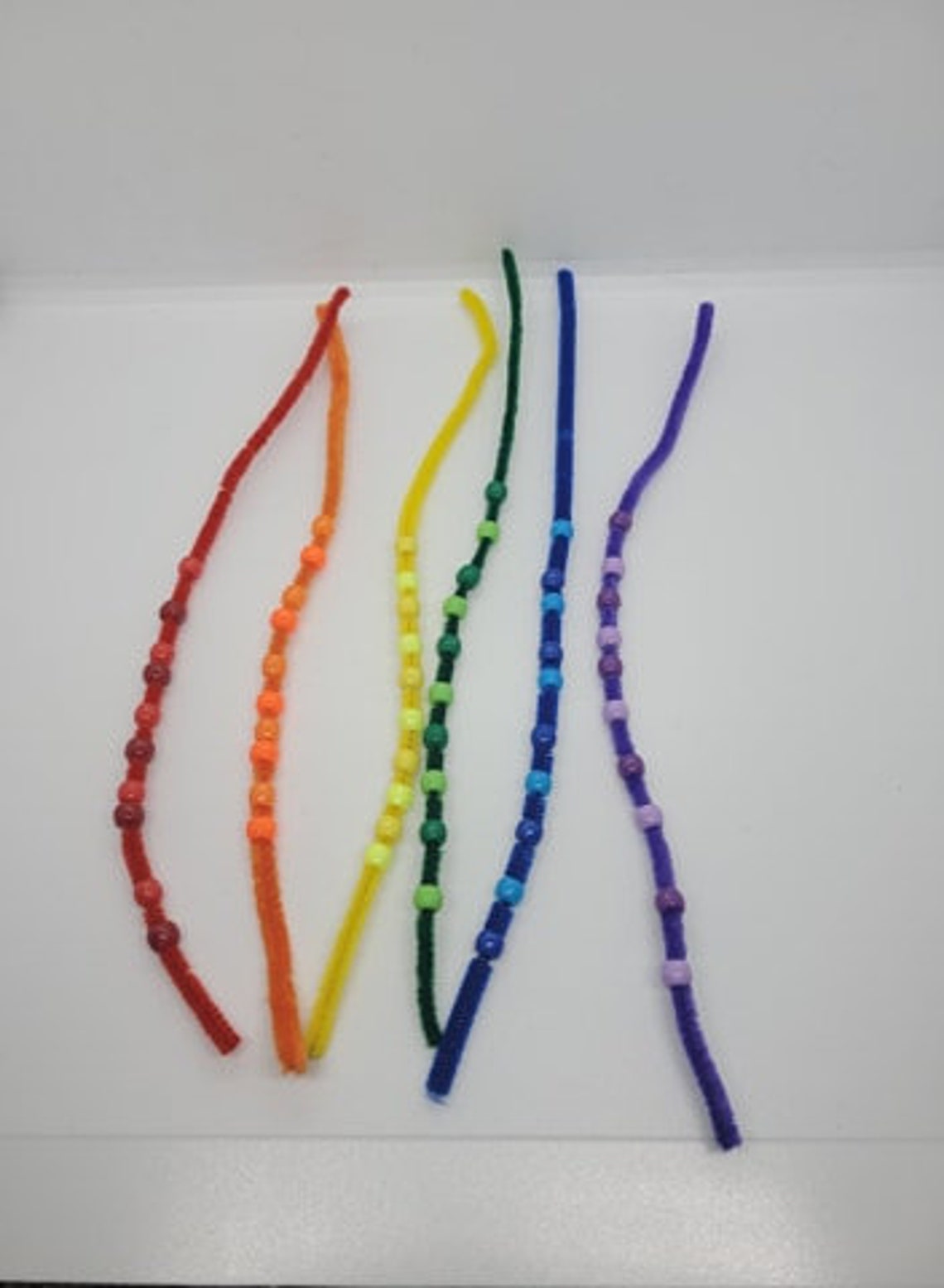 Busy Bag Fidget Kit Pipe Cleaners and Pony Beads Color Etsy
