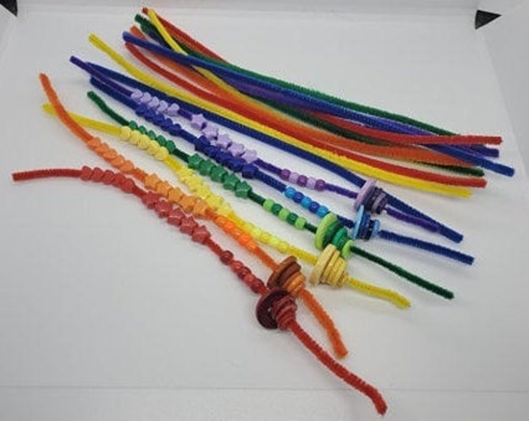 Busy Bag Fidget Kit Pipe Cleaners Multiple Beads and Etsy