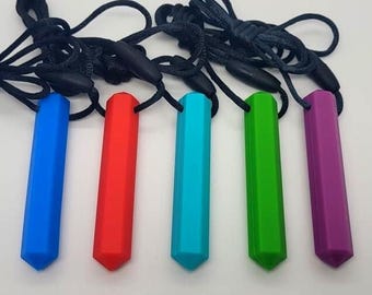 Long Gem Sensory Fidget Necklace