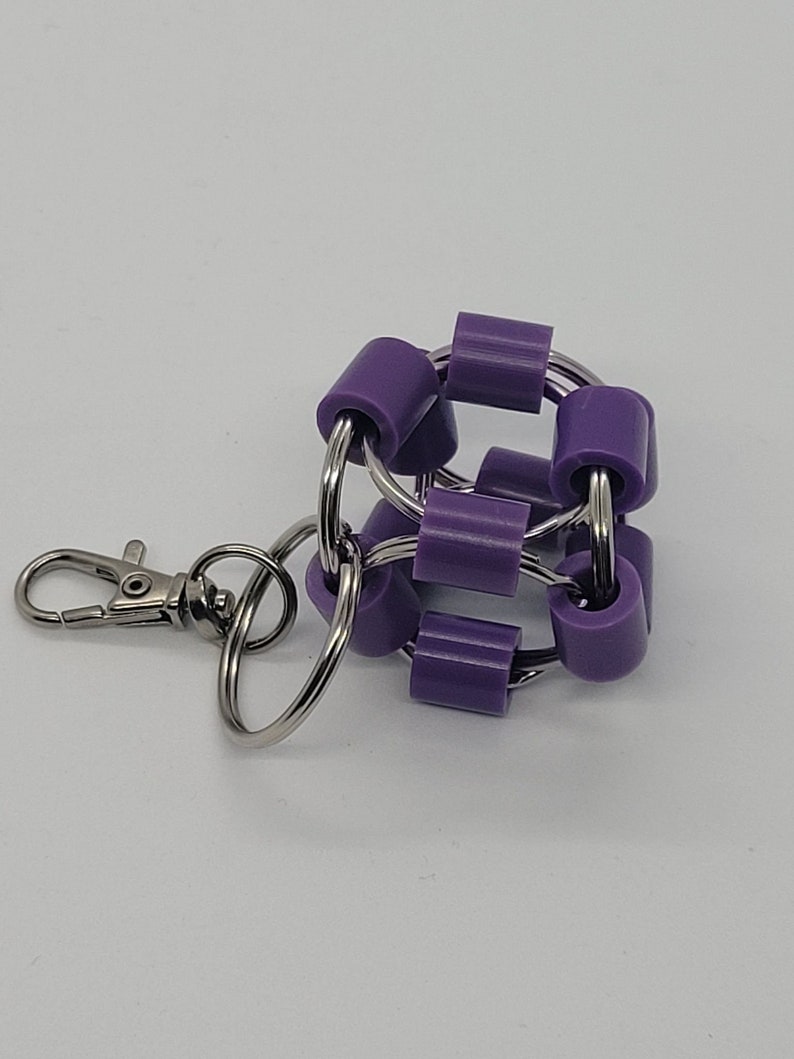 Cubed Finger Fidget Keychain 16 Color Options image 1