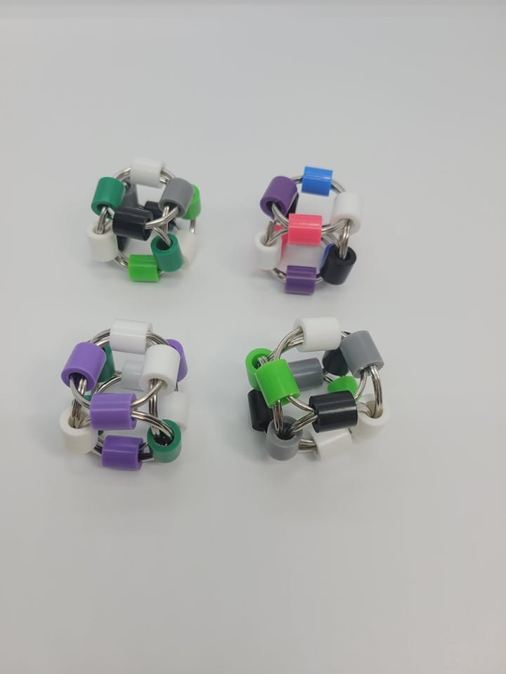 Small Bead Fidget Keychain - 16 Color Options