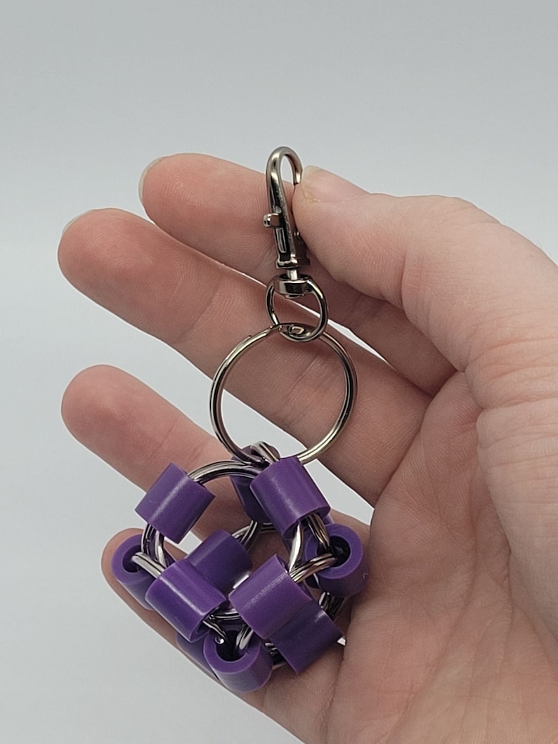 Cubed Finger Fidget Keychain 16 Color Options image 3