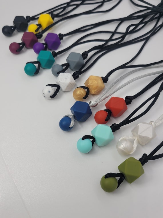 Simple Hex Sensory Chewelry Necklace | 13 Colors!