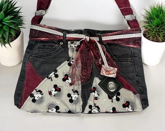 Mickey & Minnie Mouse Jean Purse