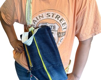 New**Yellow Rose Jean Sling Bag