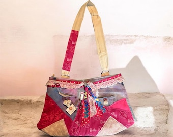 New**Barbie Girl Jean Purse/Silky Inside