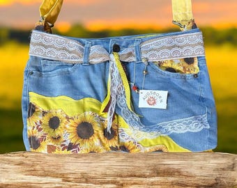 Sunflower Jean Purse