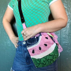 Wild Watermelon Jean Purse