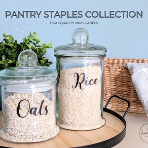 Pantry Labels | Custom Organization Labels | Kitchen Canister Decals | Organizing Labels Set