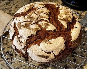 Homemade Sourdough Rye Bread, Fresh Baked German Bread