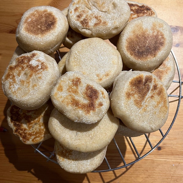 Homemade Sourdough English Muffins Artisanal Gift