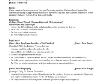 Easy Resume Template