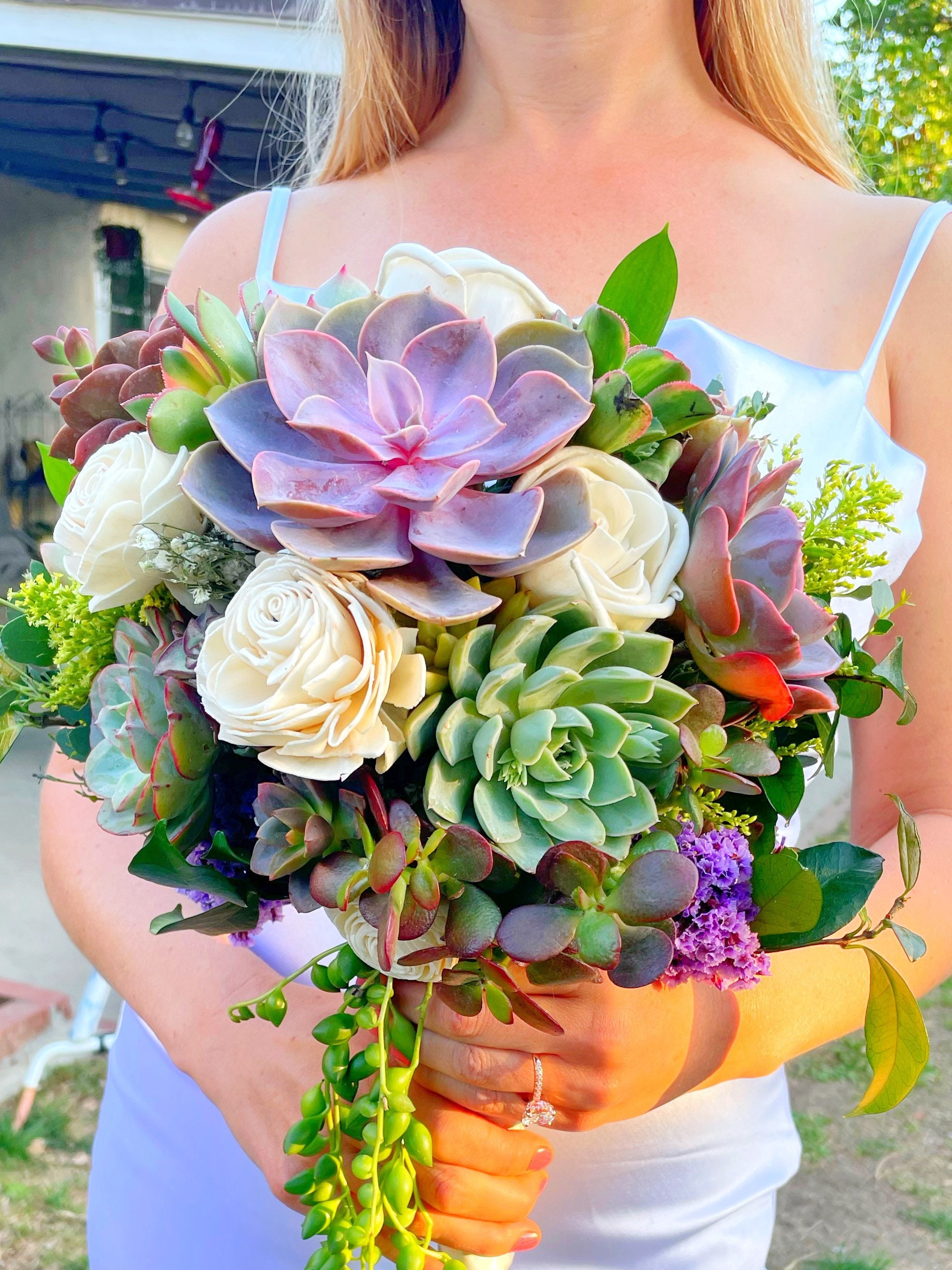 Wedding Bouquet | Succulent and Sola Wood Flower Arrangement | Bridal |  Custom Made Bouquet - Etsy