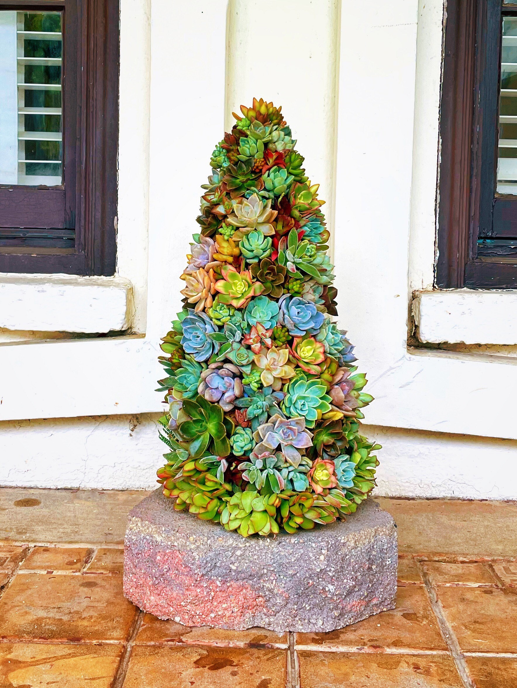 Topiary Floral Foam Cone Christmas Tree 21 inches