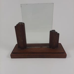 Vintage houten tafel fotolijst art deco stijl