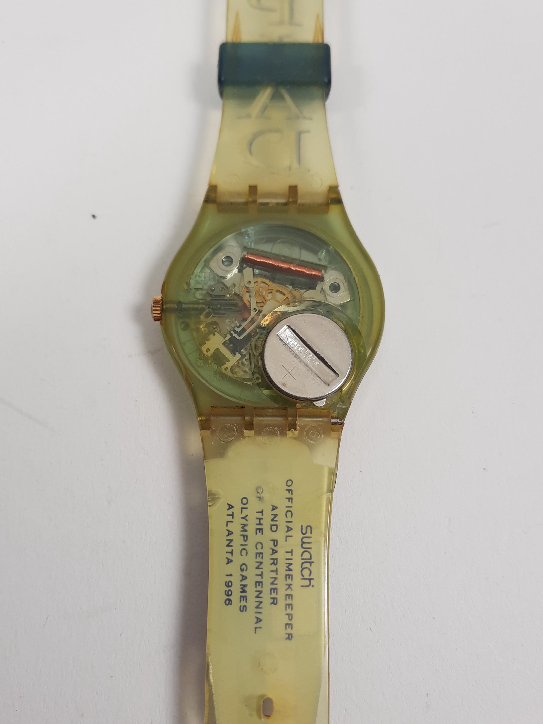 Vintage 1996 USA Olympic Team Atlanta GZ147 Swatch Horloge Met
