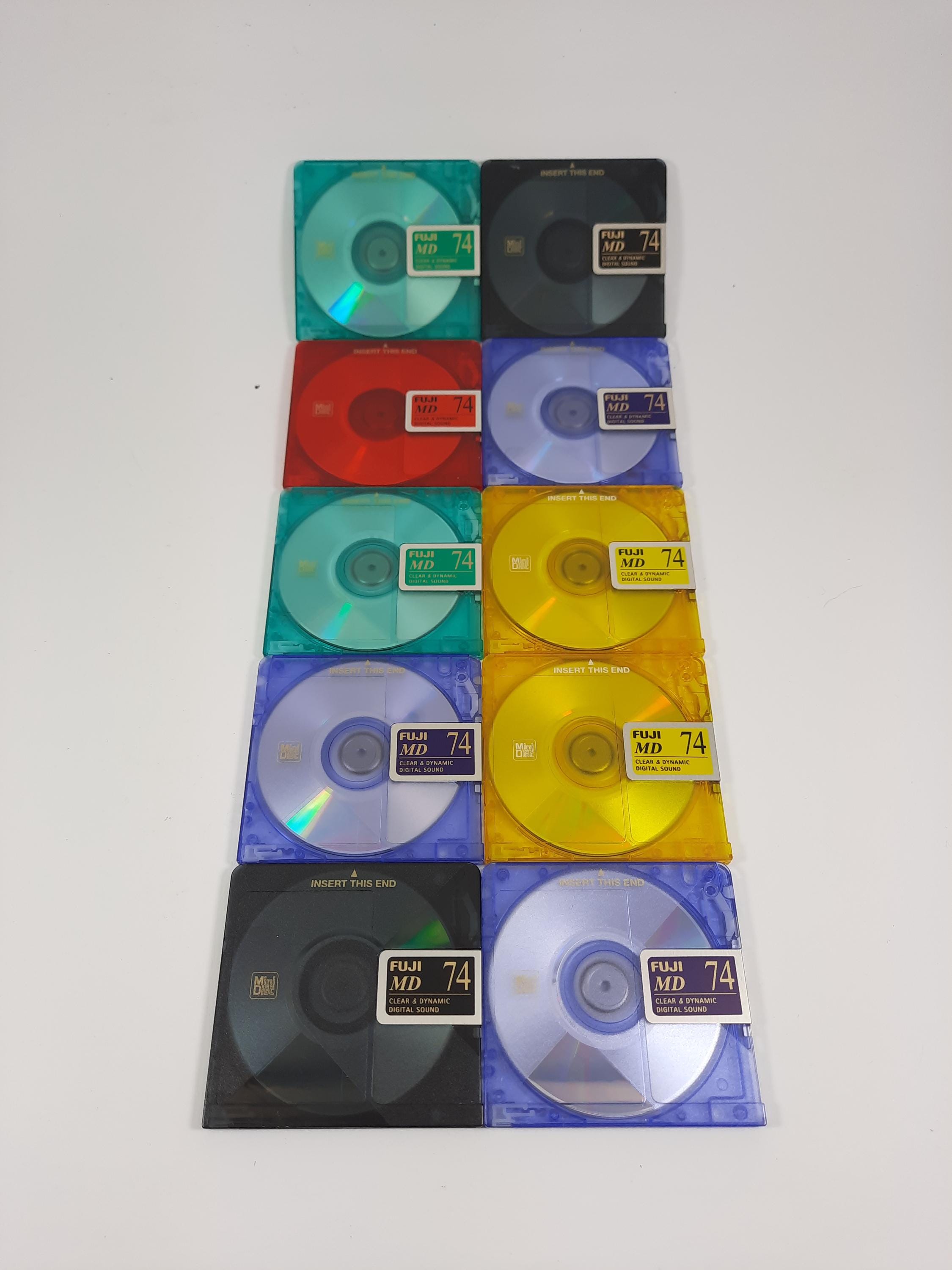 Lot Van 10 Fuji Minidiscs Gebruikt 74 Minuten Zonder Hoesjes