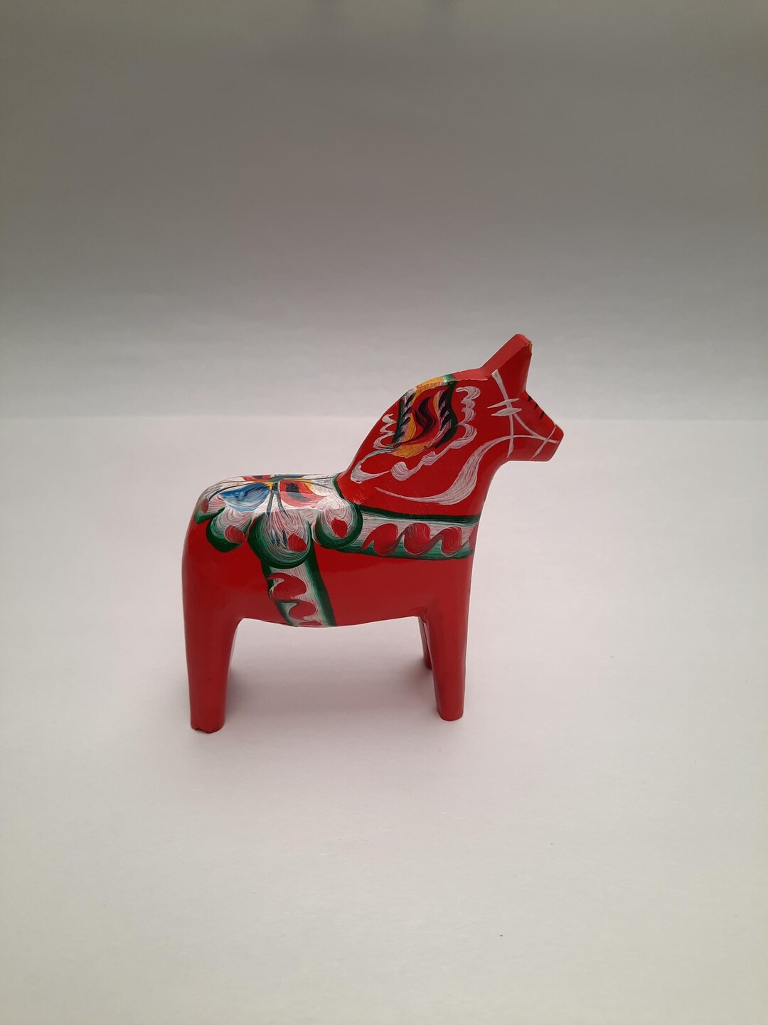 Vintage Rode Dala Paard Zweedse Hand Gesneden & Geschilderd Sticker ...