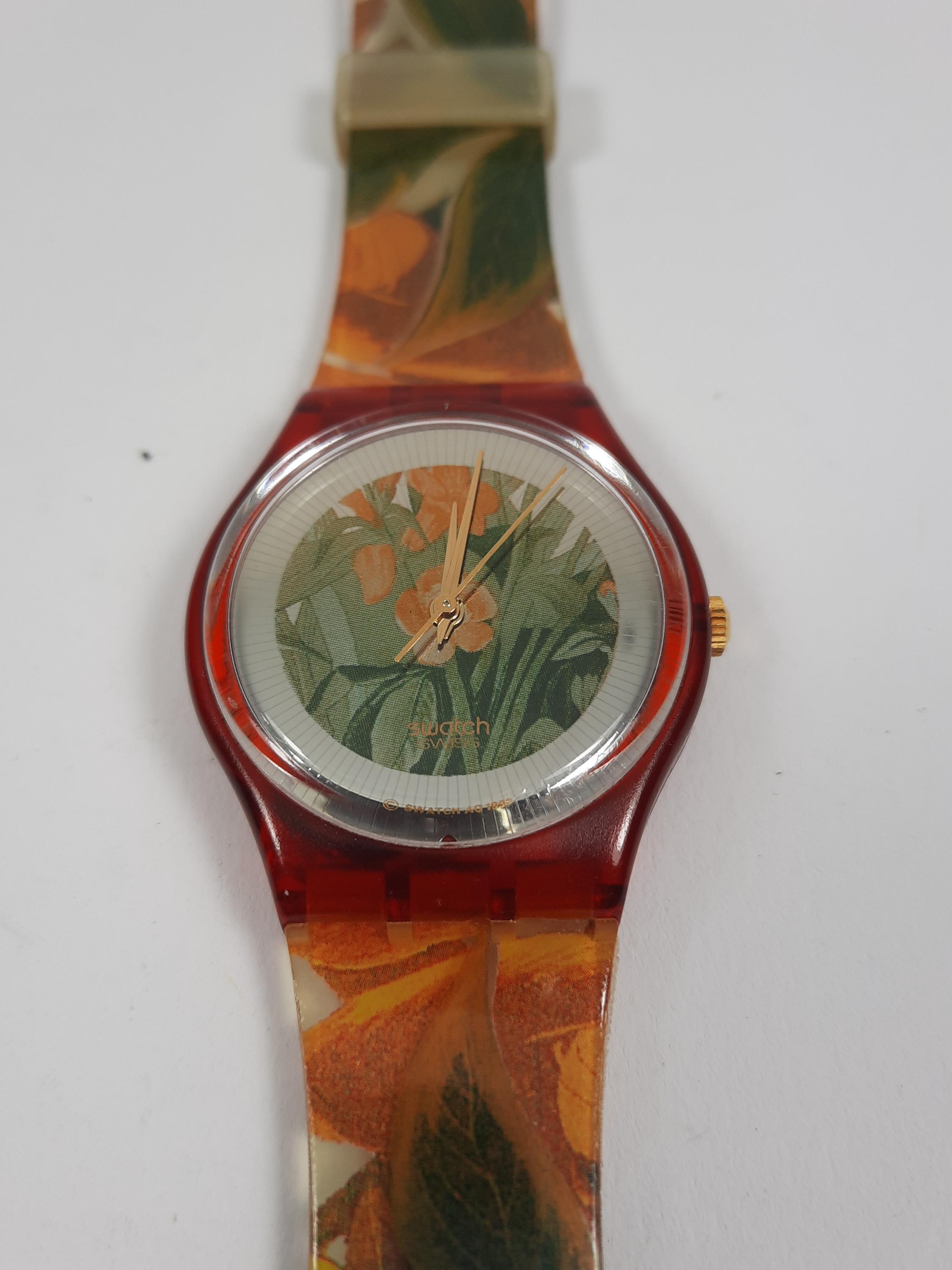 *Vintage* 1994 Swatch Maroon Timepiece FURY » 1994 The original cow watch ?? ? available on  main image 2