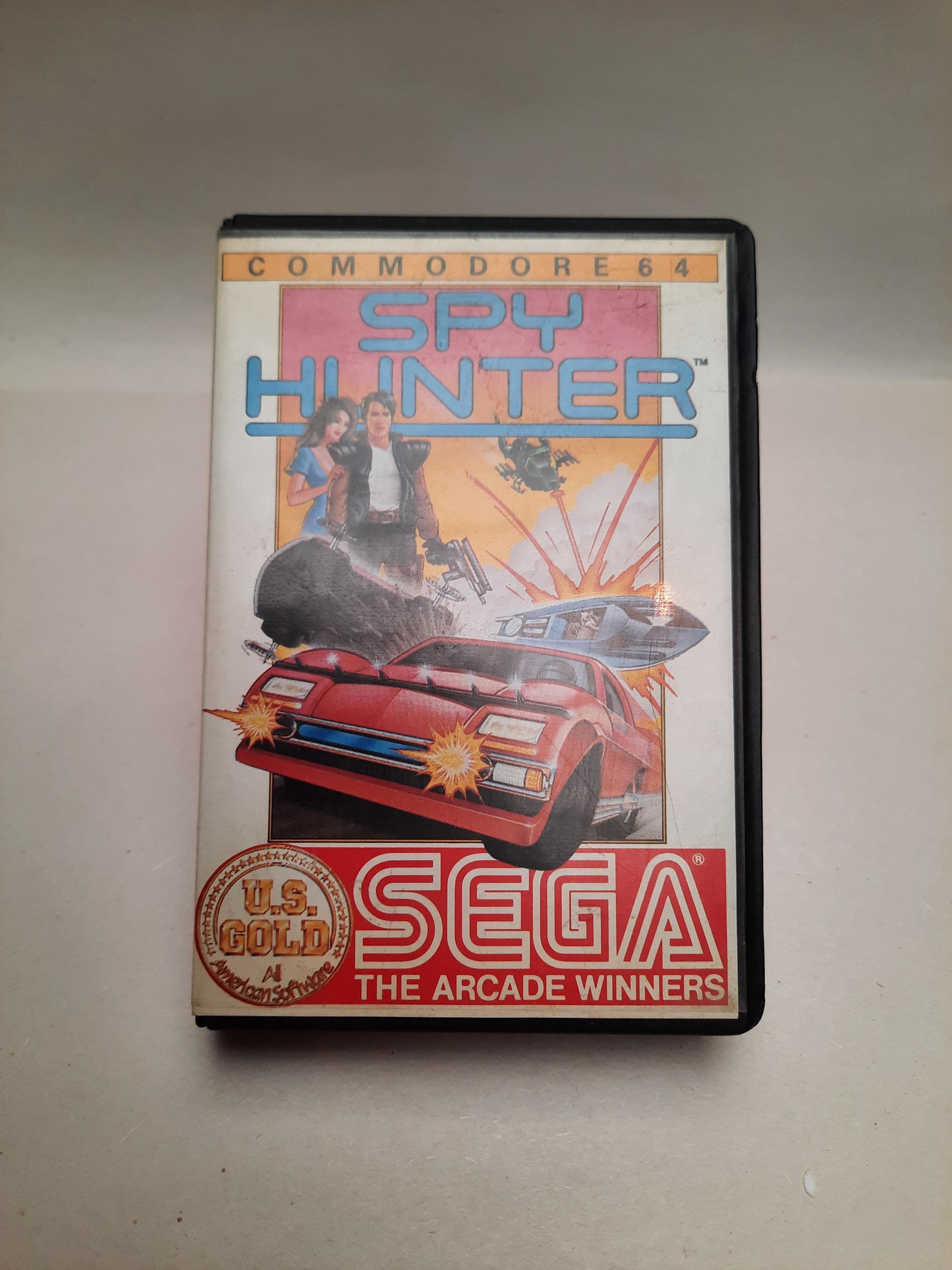 Vintage Commodore 64 Sega Cassette Game Spy Hunter US Gold Label