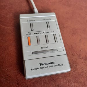 Technics RP-9645 afstandsbediening voor cassette deck met lange kabel