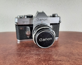 Vintage analoge camera Canon FT 35 mm met 50 mm/1:8 lens