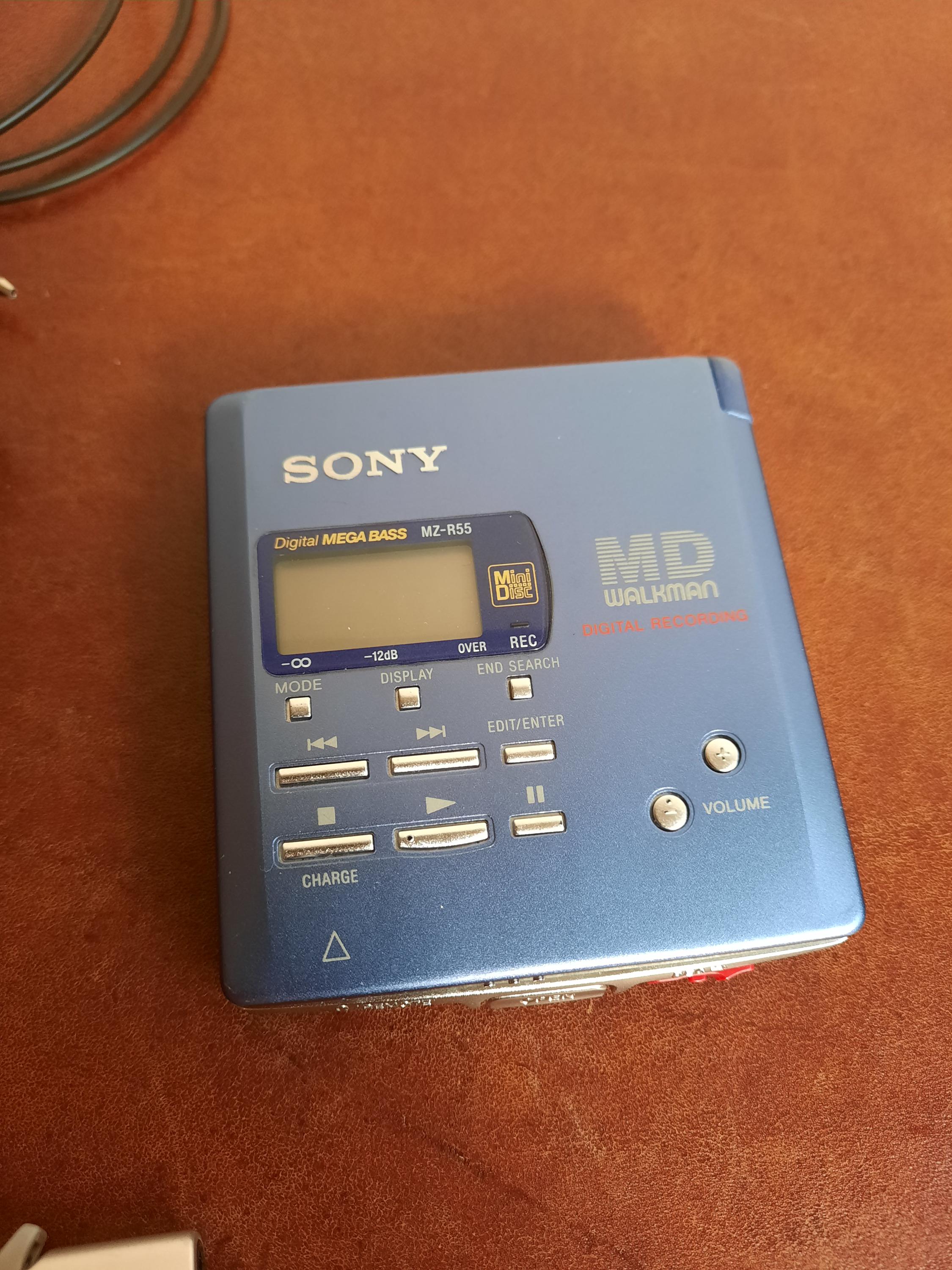 その他 Sony MZ-R55 SONY MZ-R55 MD Walkman Portable Minidisc Recorder with power