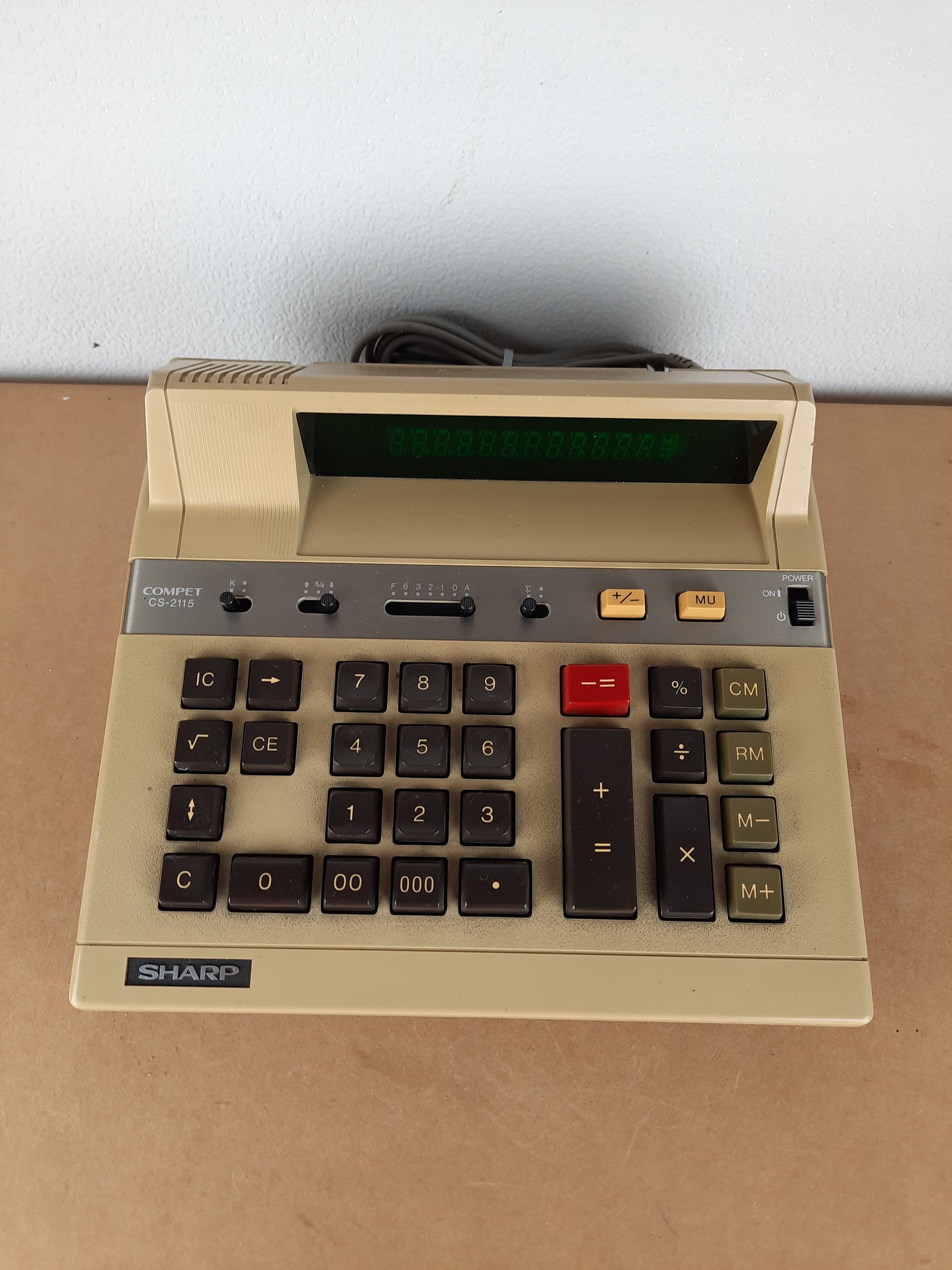 Sharp | Compet CS2115 | Vintage Bureau Calculator | Werkend Op 