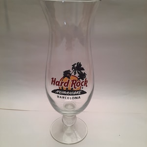 Hard Rock Cafe Hurricane Barcelona glas oude logo