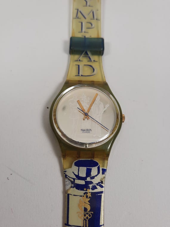 Vintage 1996 USA Olympic Team Atlanta GZ147 Swatch Horloge Met