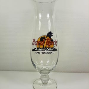 Hardrock Cafe Hurricane glas, stad San Fransisco, oude logo, vintage, goede conditie