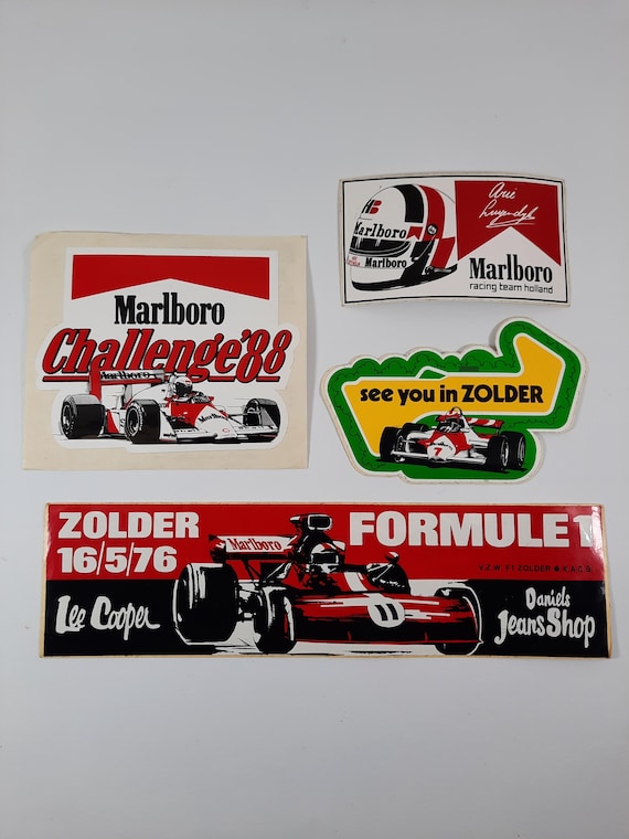 Authentieke Vinylstickers Formule 1 Race Cricuit Zolder Belgie