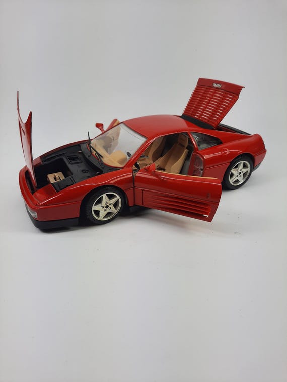 【箱付き・希少】Bburago Ferrari 348tb 1991 1/18 Ferrari F348 TB Rood 1/18 Bburago - Etsy