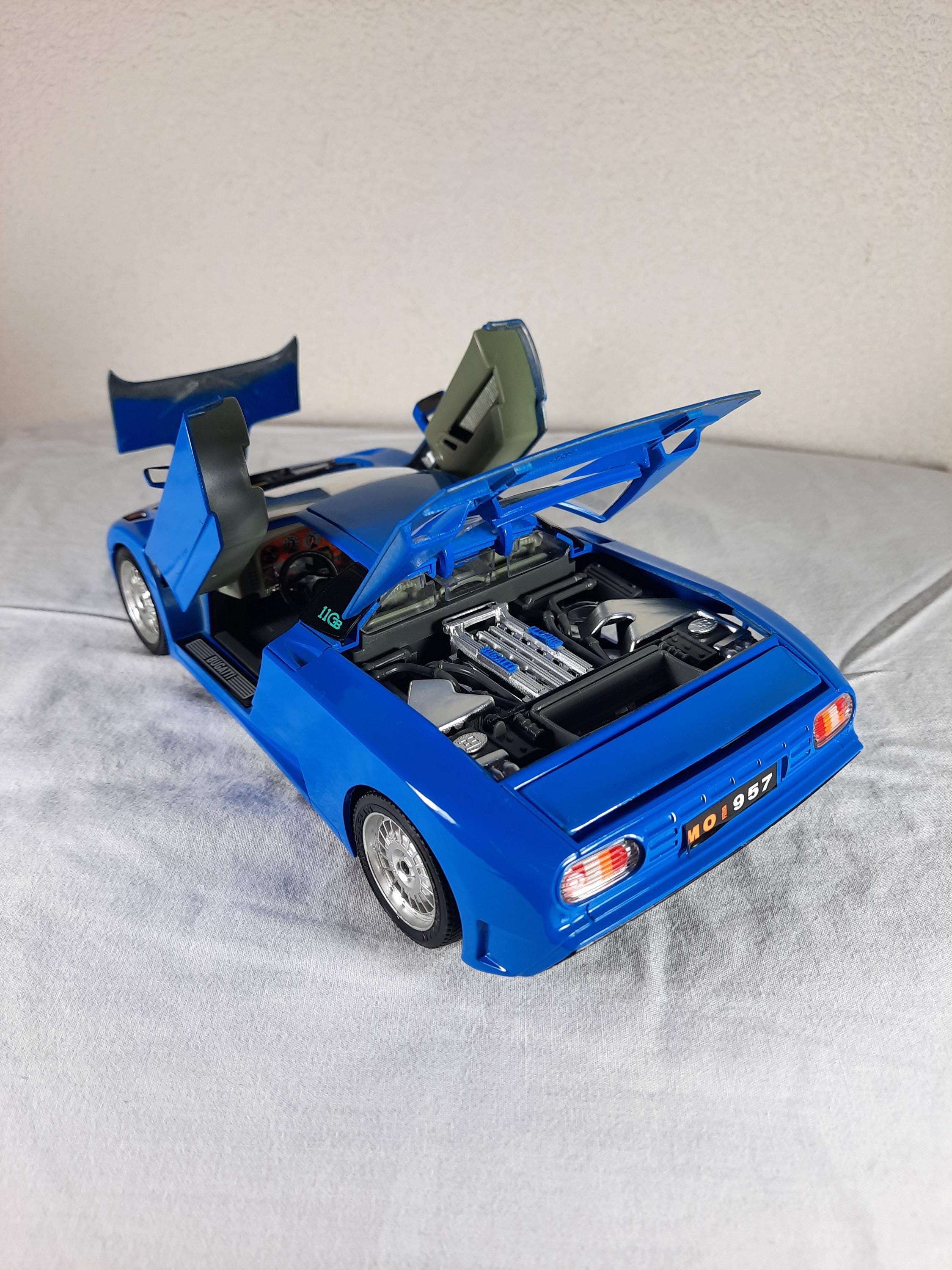 Bburago Bugatti EB110 Blauw Die Cast Modelauto 1/18 - Etsy