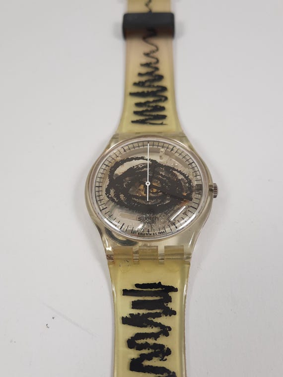 Vintage 1995 Skizzo Swatch Horloge Met Originele Siliconen  display picture 3