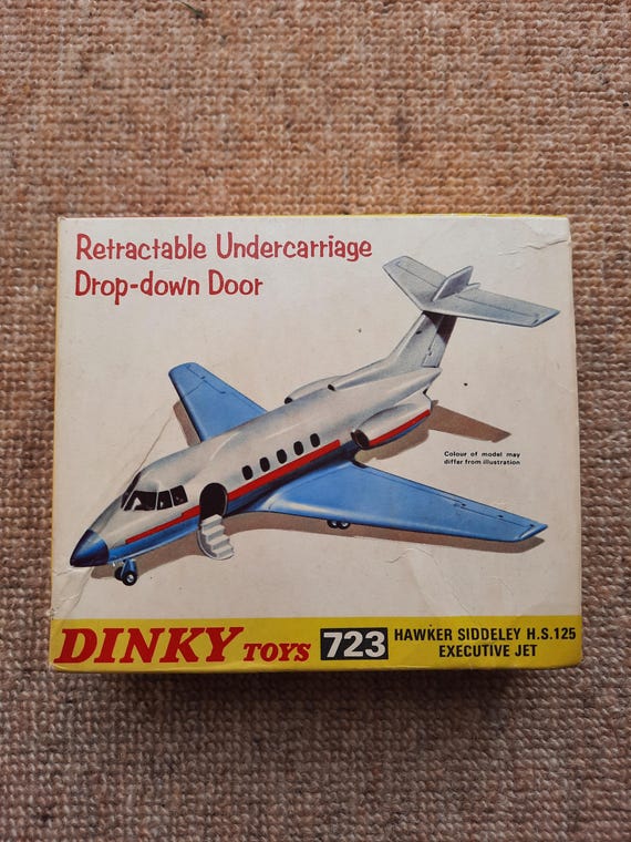 Zeer Nette Dinky Toy Model 723 Hawker Siddeley Executive Jet in