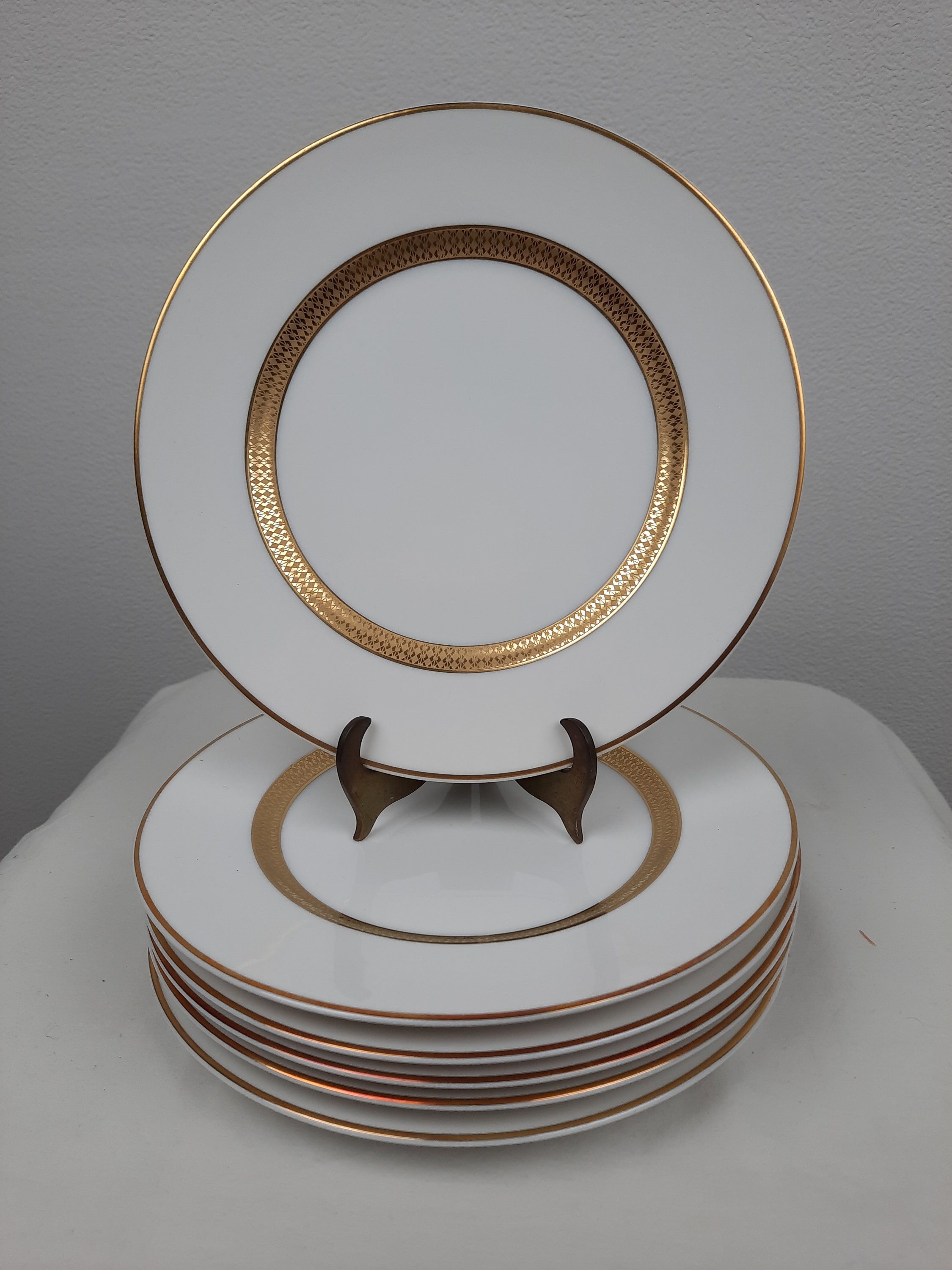 Hutschenreuther | Porzellan | Goldrand | Set von 6 Schotels