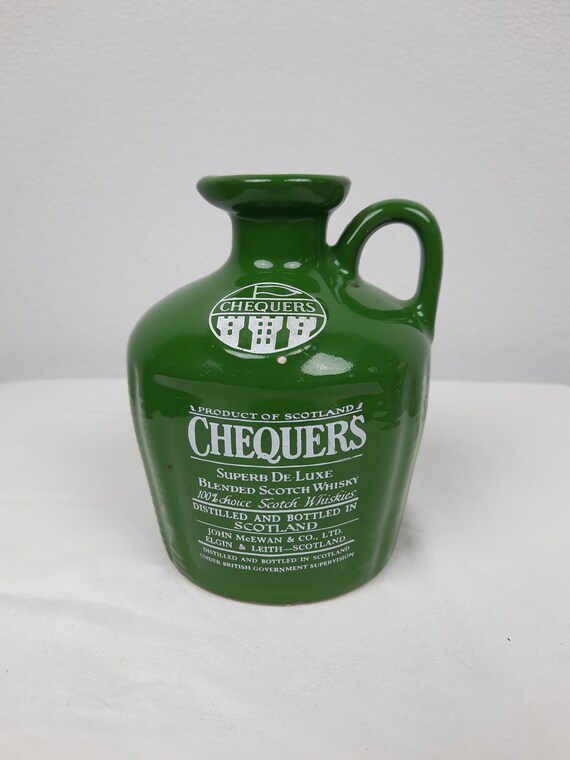 Vintage Chequers Whisky Kan - Etsy