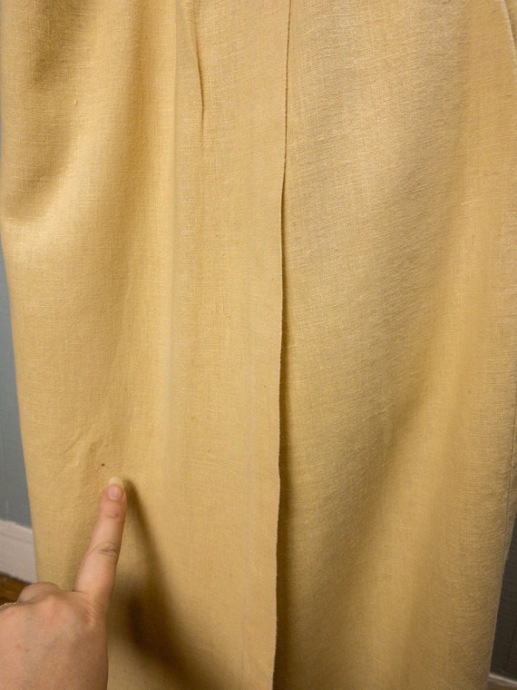 90's Butter Yellow Linen Maxi Skirt | L/XL - image 8