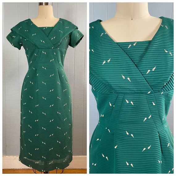 50's Emerald Green Painted Fleck Sailor Collar Wig