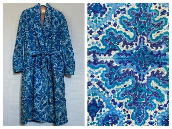 VINTAGE 50’s Saks Fifth Avenue SILK Bathrobe Dress